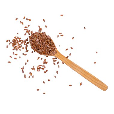 Tahta kaşıkta keten tohumu