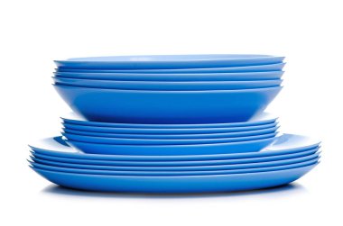 Pastel mavi tabaklar