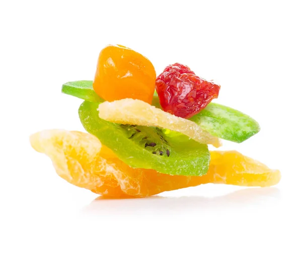 Pile candied dried tropical fruits — Stock Photo, Image