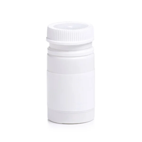 Biały słoik z lekami przeciwbólowymi — Zdjęcie stockowe