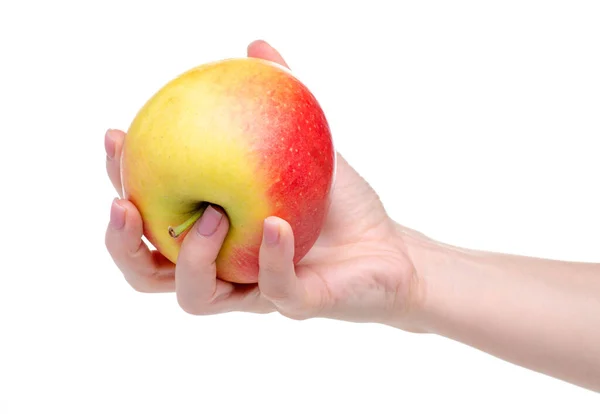 Apple в руке — стоковое фото