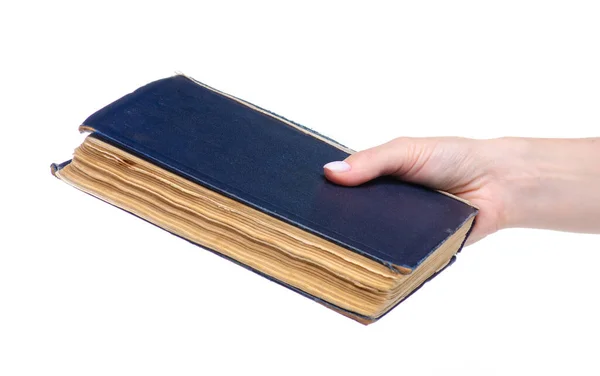 Altes Buch in der Hand — Stockfoto