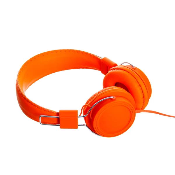 Équipement audio casque orange — Photo