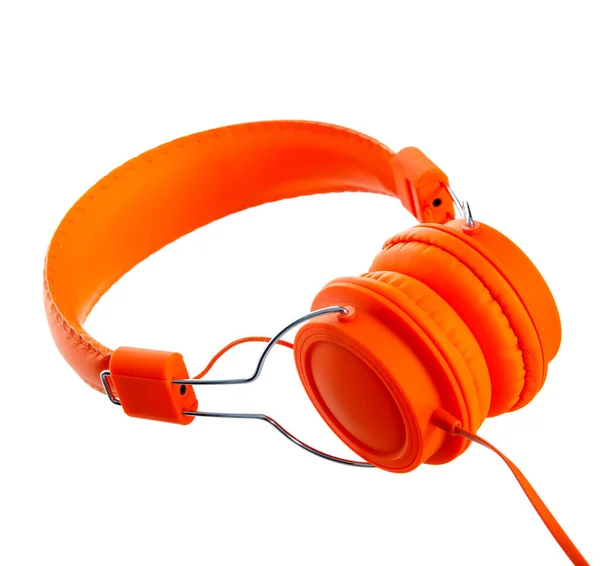 Équipement audio casque orange — Photo