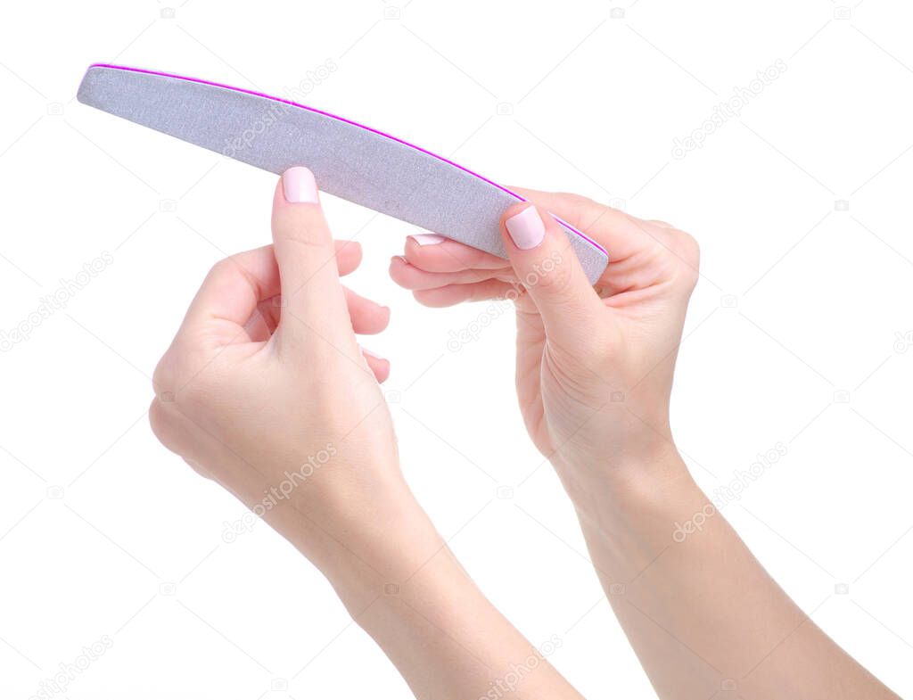 Nail file in hand