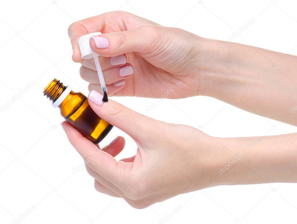 Bottle Nail Oil Cuticle in hand