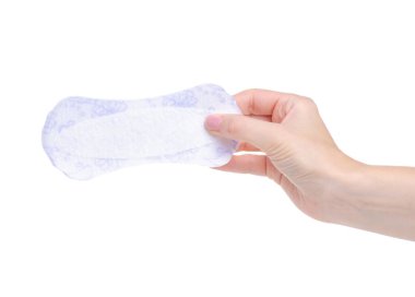 Hijyenik pedler, adet beyazı ellerinde.