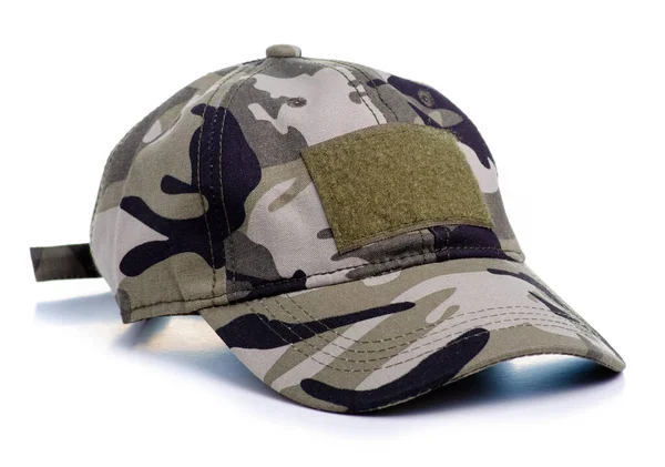 Камуфляжная военная шапка — стоковое фото
