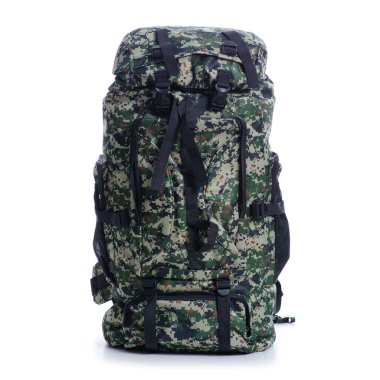 Askeri sırt çantası yürüyüşü.