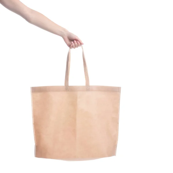 Eco product bag in hand — Stock Photo, Image