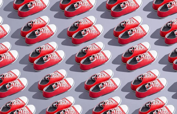 Zapatillas Collage patrón rojo — Foto de Stock