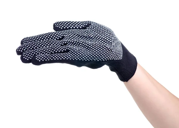 Female hands in working gloves — Stock Photo, Image