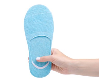 Elindeki çorapları gösterme