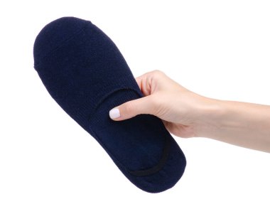 Elindeki çorapları gösterme