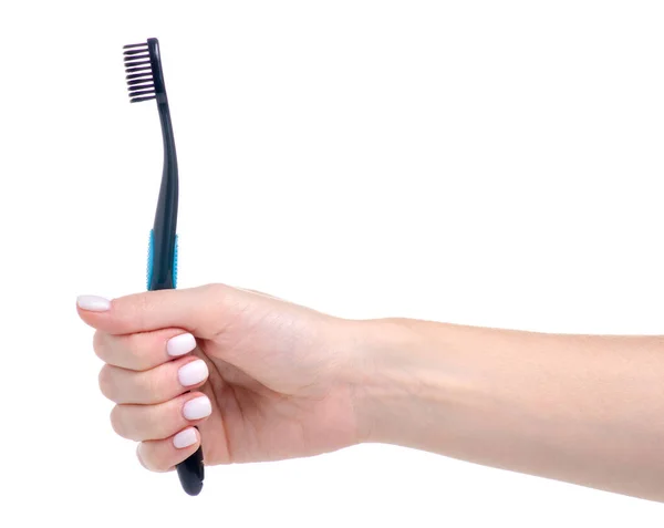 Toothbrush in hand health care — Stock Photo, Image