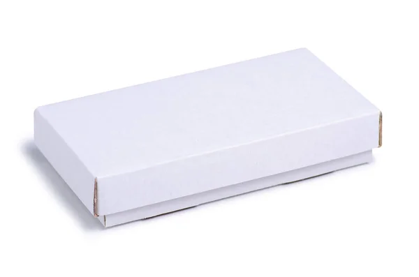 Λευκό κουτί από χαρτόνι — Φωτογραφία Αρχείου