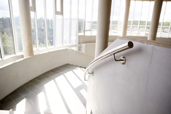 Stair railings on staircase at public building — Stock Photo, Image