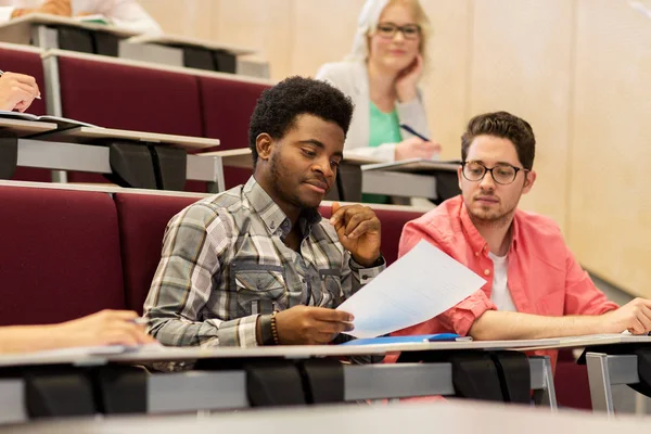 Group of international students in lecture hall — Stock Photo, Image