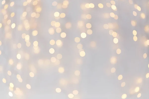 Vánoční dekorace nebo věnec světel bokeh — Stock fotografie