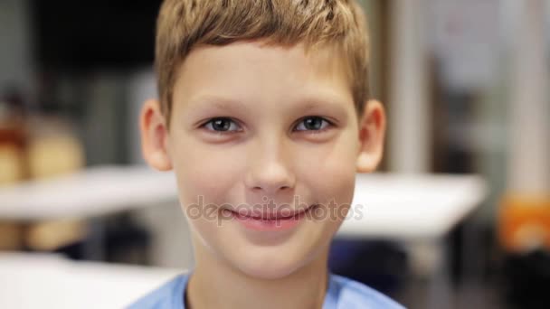 Happy smiling preteen boy at school — Stock Video © Syda_Productions #134877440