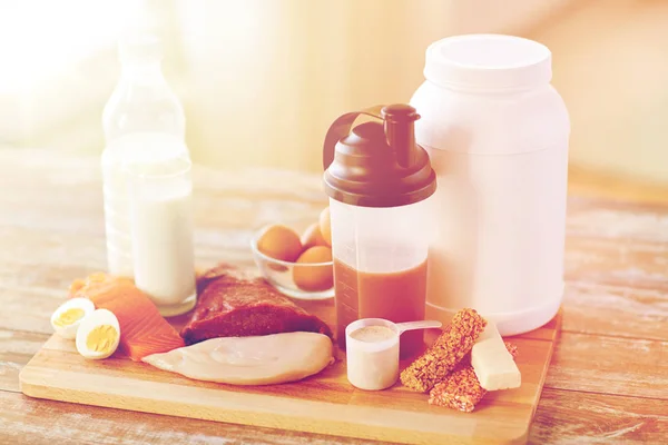Bliska naturalnego białka żywności i dodatków — Zdjęcie stockowe
