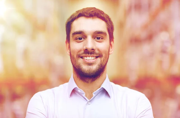 Happy man at warehouse — Stock Photo, Image