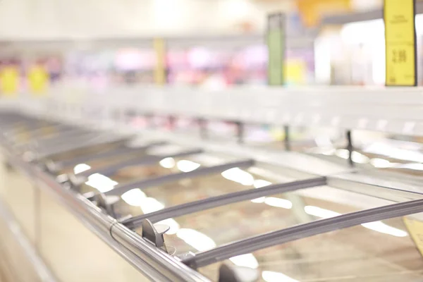 Freezers at grocery store — Stock Photo, Image