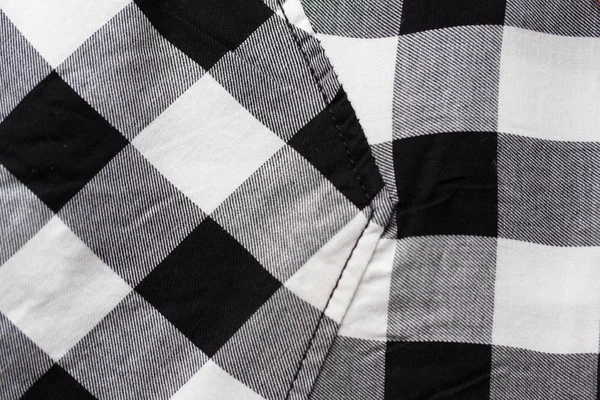 Close-up de item de roupa quadriculada com bolso — Fotografia de Stock