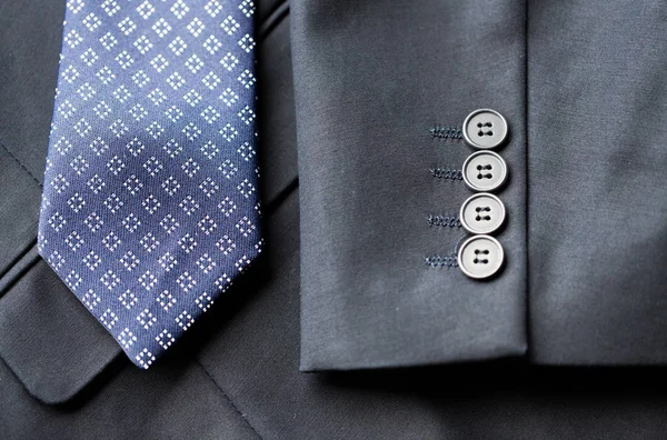 Close up of business suit jacket and tie — Stock Photo, Image