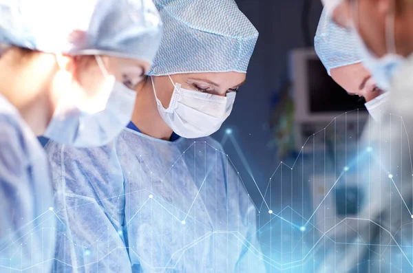 Група хірургів в операційній кімнаті в лікарні — стокове фото