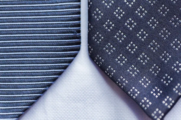 Close up of blue patterned ties — Stock Photo, Image