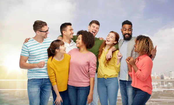 International group of happy laughing people — Stock Photo, Image