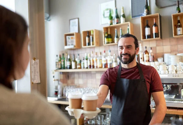 Man of ober portie klant in de coffeeshop — Stockfoto