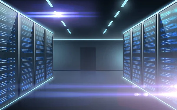 Futuristic server room — Stock Photo, Image