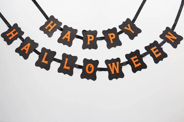 Happy halloween party czarnego papieru garland — Zdjęcie stockowe