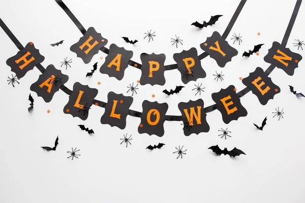 Happy halloween party zwart garland en decoratie — Stockfoto