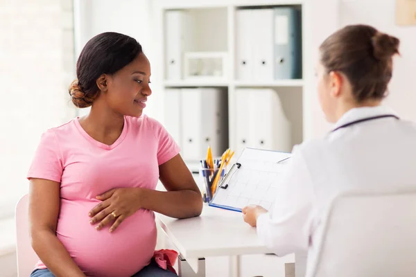 Cardiologo e donna incinta in ospedale — Foto Stock