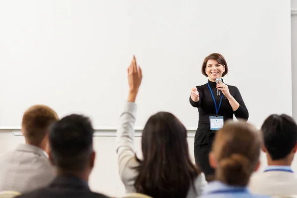 Group of people at business conference or lecture — Stock Photo, Image