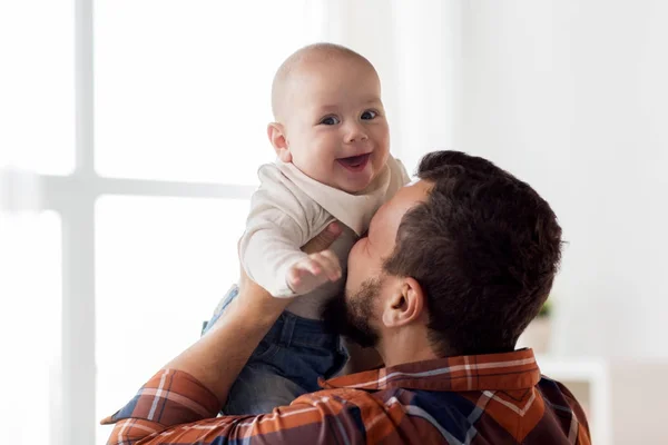 Happy little baby boy with father — Stock Photo, Image