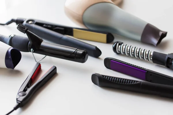 Hot styling and curling irons with hairdryers — Stock Fotó