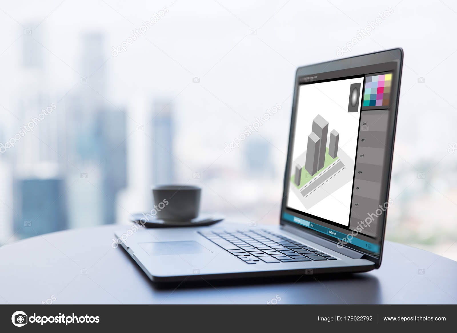 3d model in graphics editor on laptop screen Stock Photo by  ©Syda_Productions 179022792