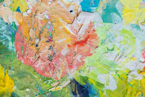 Close-up de pintura colorida — Fotografia de Stock