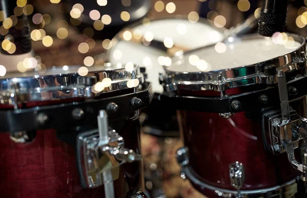 Close up de bateria no estúdio de música — Fotografia de Stock