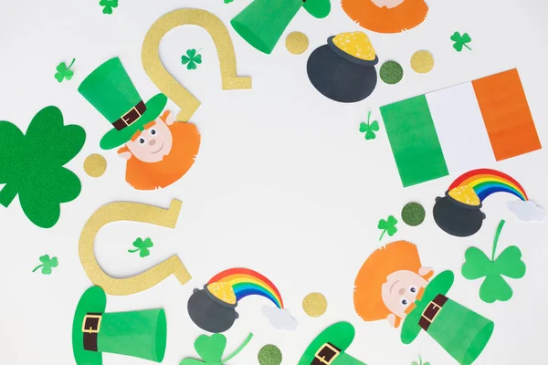 St patricks day dekoracje na białym tle — Zdjęcie stockowe