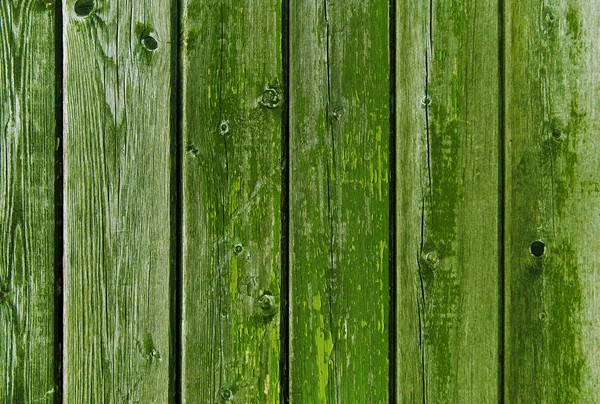 旧木板漆成绿色 — 图库照片