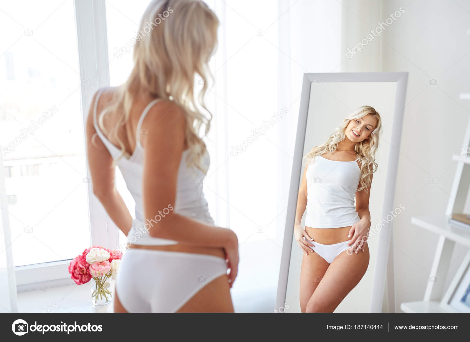 Woman in underwear stock image. Image of elegance, looking - 57332387