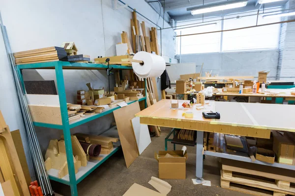 Woodworking factory packing shop — Stock Photo, Image