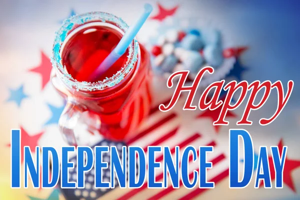 Italt a befőttesüvegbe amerikai függetlenség napja — Stock Fotó