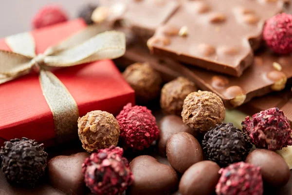 Tutup dari permen cokelat buatan tangan — Stok Foto