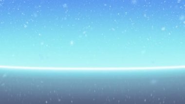 Bir göl üzerinde düşen kar